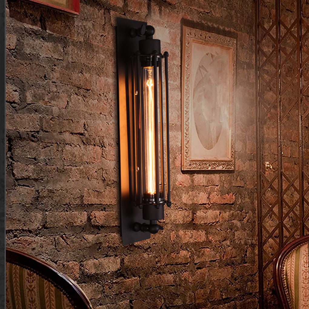 Retro Style Antique Iron Indoor Wall Light for Cafe Corridor Aisle