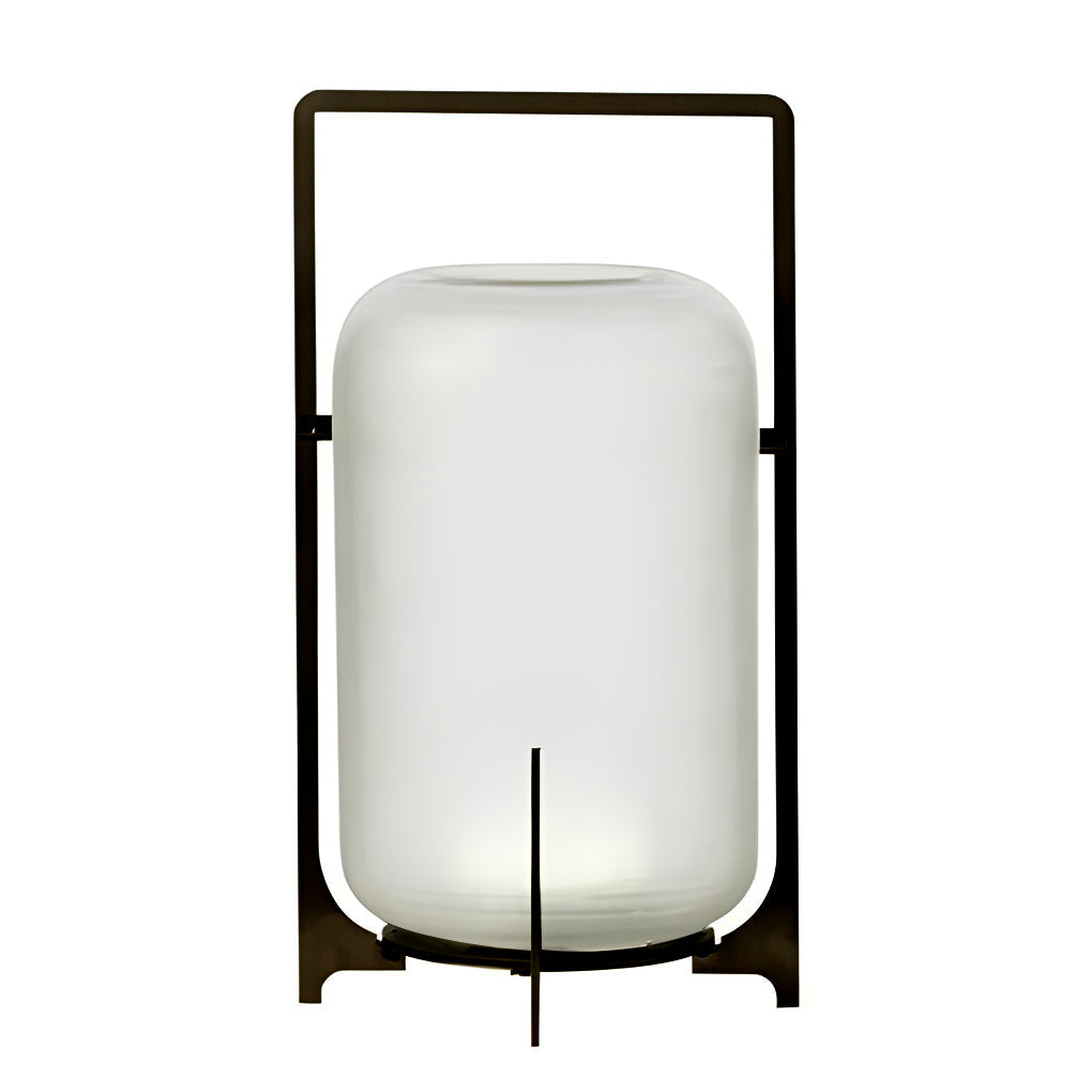 Portable Lantern Shaped Glass Waterproof LED Modern Outdoor Lights