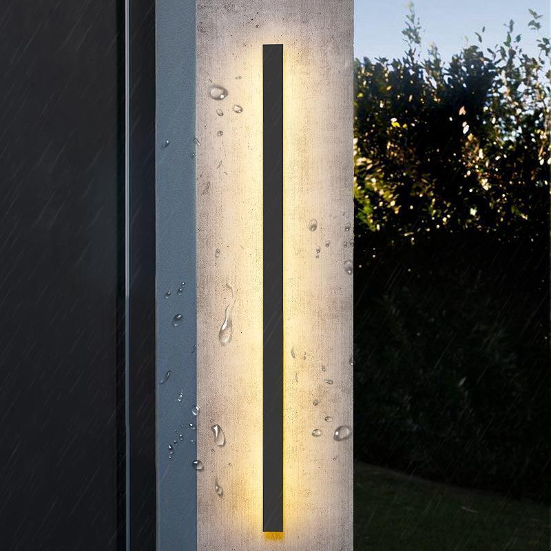 Black Long LED Linear Lights Wall Lights Outdoor LED Lighting