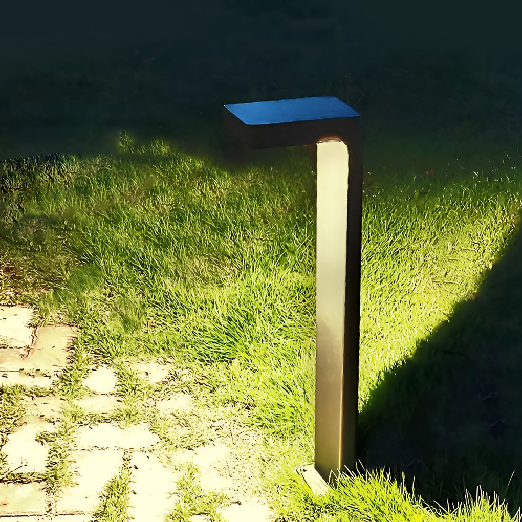 Sleek Solar Pathway Lights with Dusk-to-Dawn Sensor Modern LED Outdoor Landscape Lighting