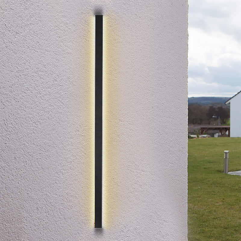 Waterproof Outdoor Long LED Linear Lights Black Modern Outdoor Wall Lighting