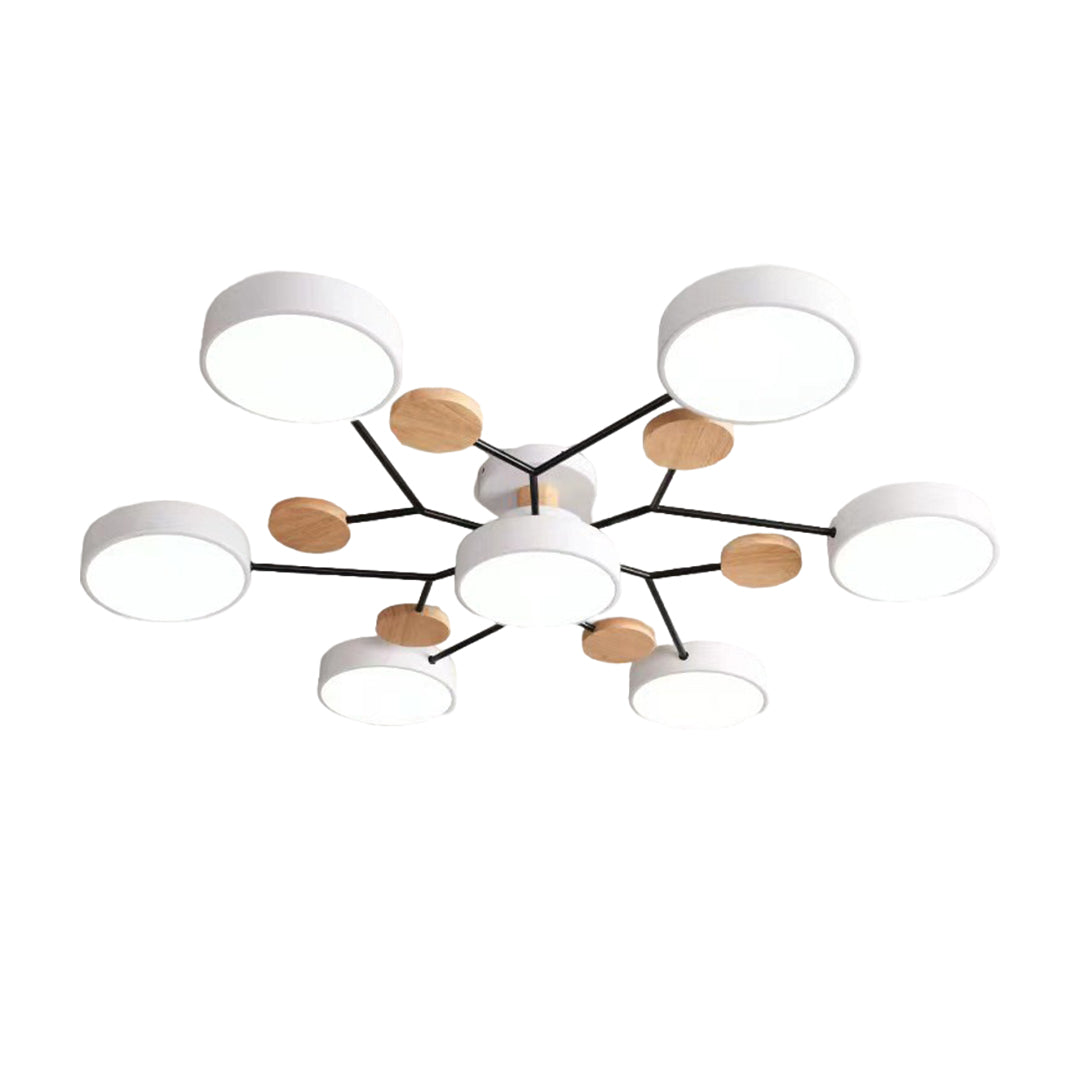 Sputnik Artistic Lights Chandeliers Metal Wood Baby Kids Lights Ceiling Lights