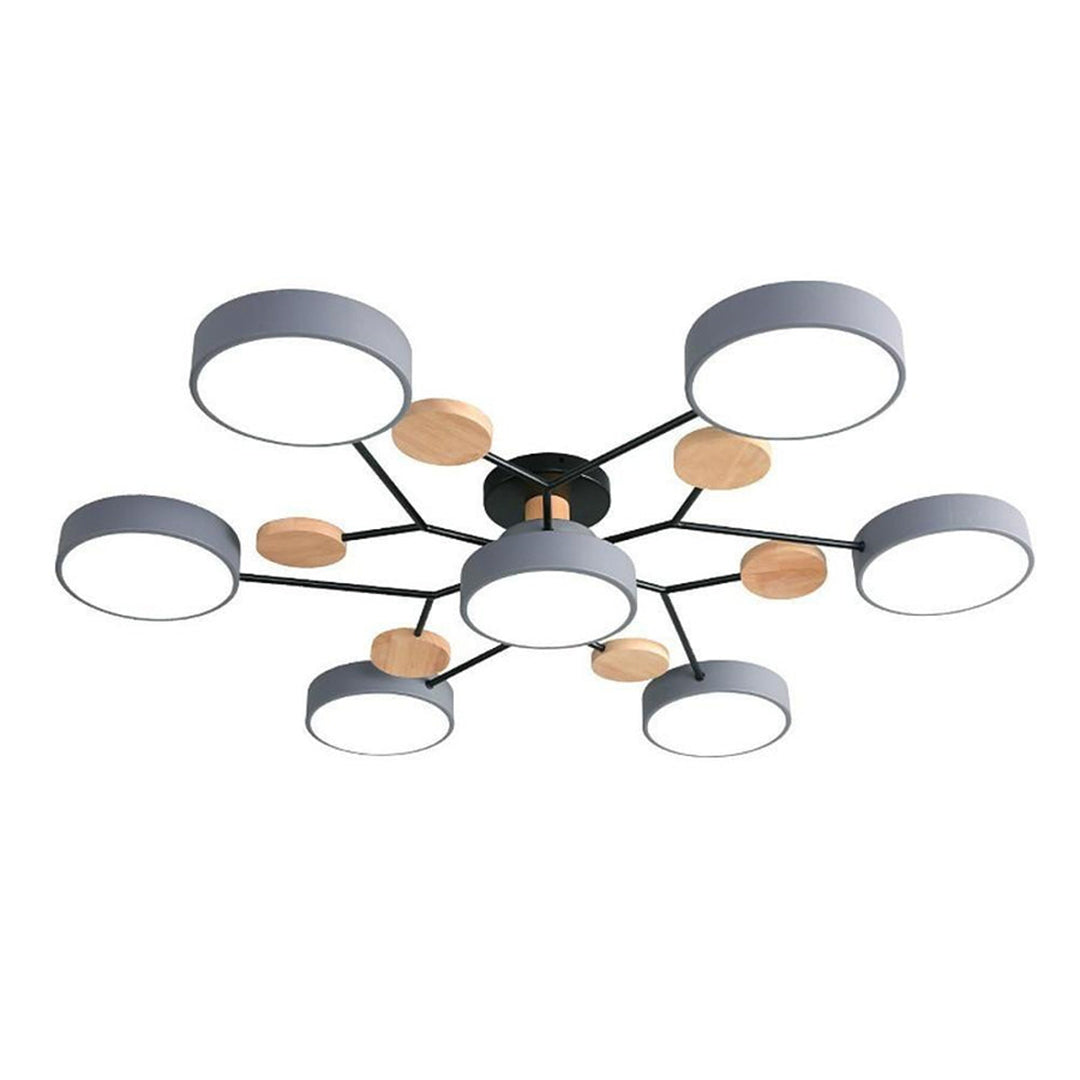 Sputnik Artistic Lights Chandeliers Metal Wood Baby Kids Lights Ceiling Lights