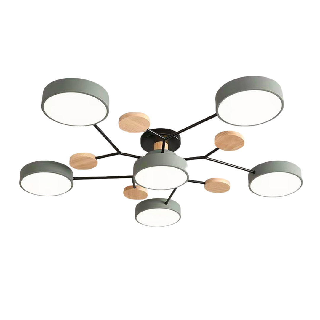 Sputnik Artistic Lights Chandeliers Metal Wood Baby Kids Lights Ceiling Lights