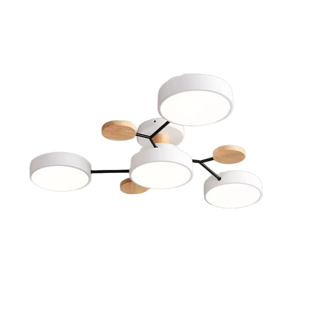 Sputnik Artistic Lights Chandeliers Metal Wood Baby Kids Lights Ceiling Lights