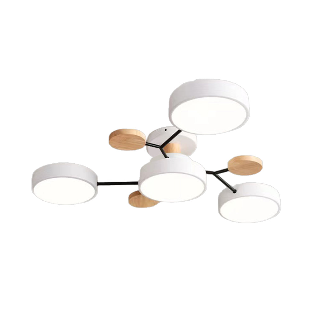 Sputnik Artistic Lights Chandeliers Metal Wood Baby Kids Lights Ceiling Lights