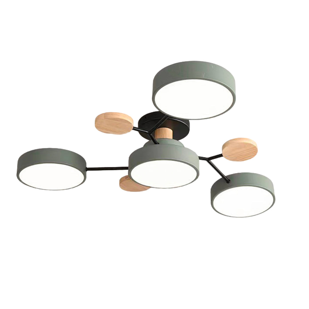 Sputnik Artistic Lights Chandeliers Metal Wood Baby Kids Lights Ceiling Lights