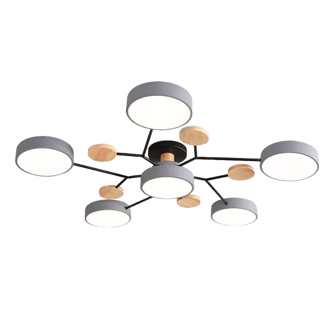 Sputnik Artistic Lights Chandeliers Metal Wood Baby Kids Lights Ceiling Lights