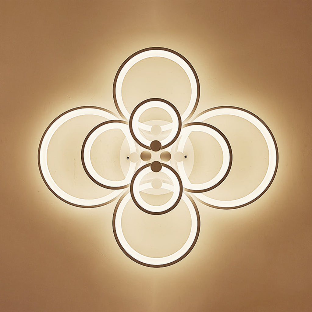 Elegant Semi Flush Mount Ceiling Lights with Unique Overlapping Rings