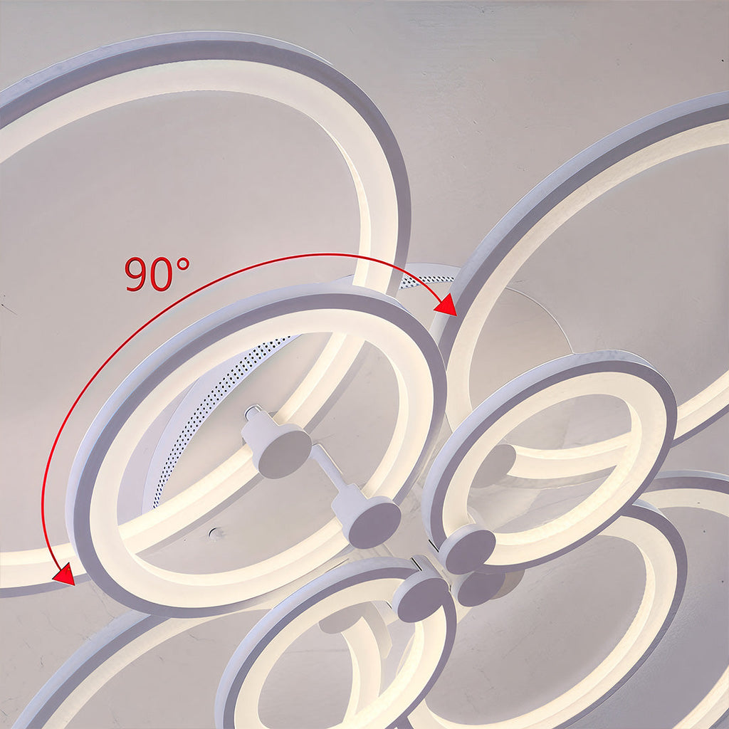 Elegant Semi Flush Mount Ceiling Lights with Unique Overlapping Rings