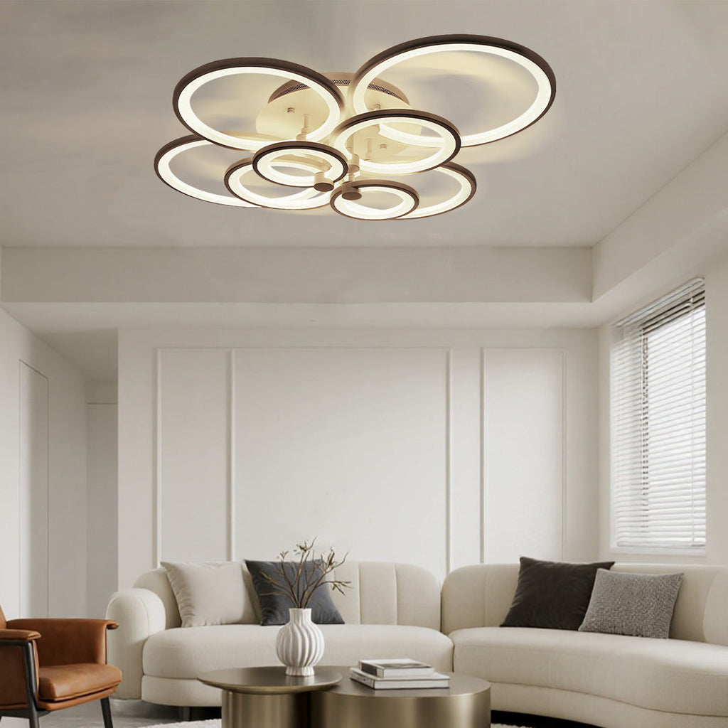 Elegant Semi Flush Mount Ceiling Lights with Unique Overlapping Rings