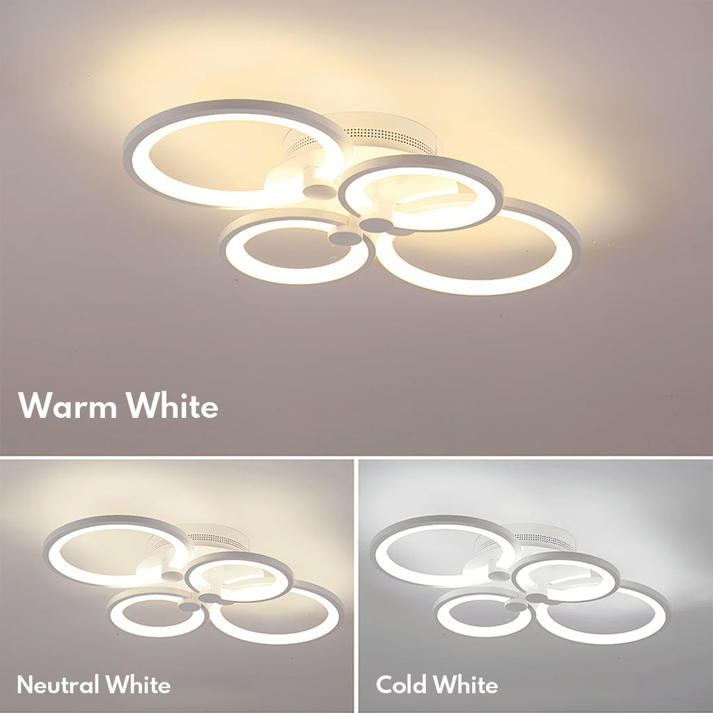 Elegant Semi Flush Mount Ceiling Lights with Unique Overlapping Rings