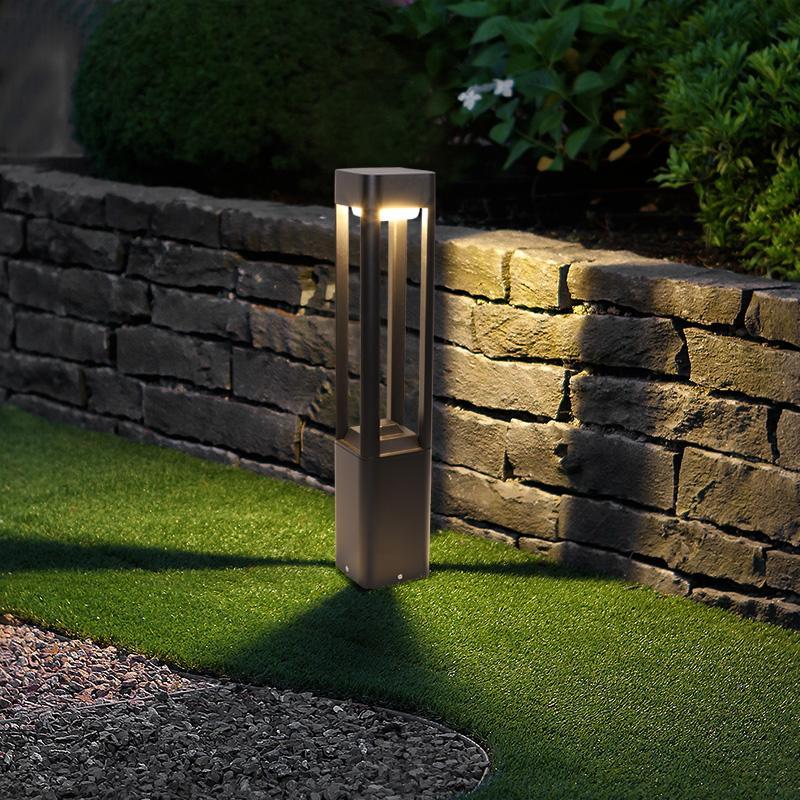 Quadruple-Sided Aluminum LED Bollard Lights Open Design for Optimal Illumination
