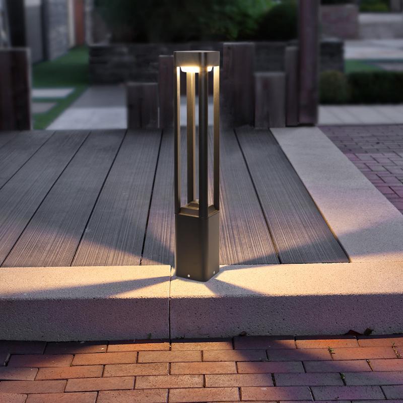 Quadruple-Sided Aluminum LED Bollard Lights Open Design for Optimal Illumination