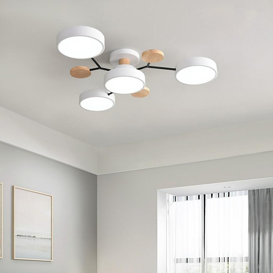 Sputnik Artistic Lights Chandeliers Metal Wood Baby Kids Lights Ceiling Lights