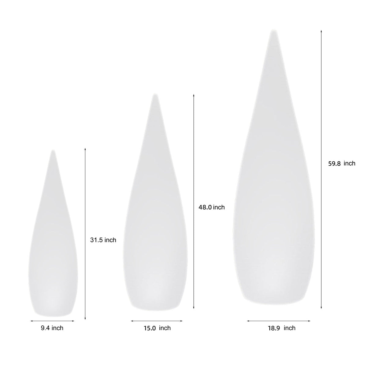 Three-Way Powered Water Drop LED Floor Lamp