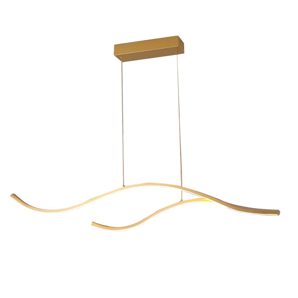 Wave Linear Hanging Branch Chandelier LED Island Ceiling Lights