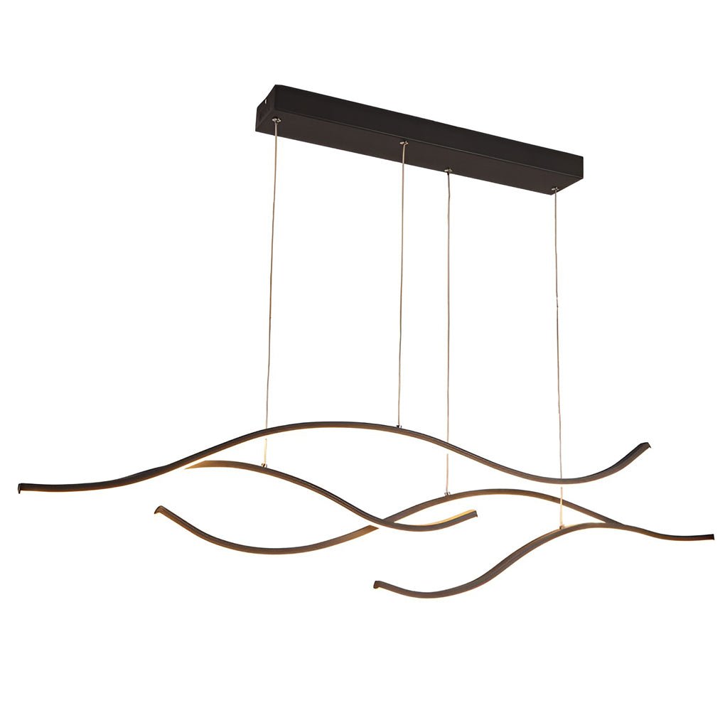Wave Linear Hanging Branch Chandelier LED Island Ceiling Lights
