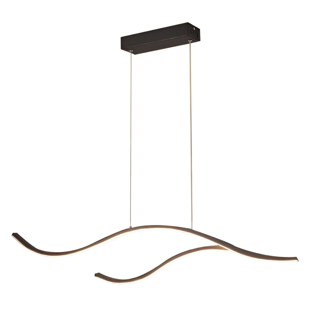 Wave Linear Hanging Branch Chandelier LED Island Ceiling Lights