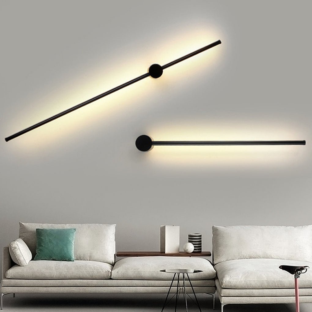 Black/Gold Nordic Ultra-thin Long LED Linear Wall Lights