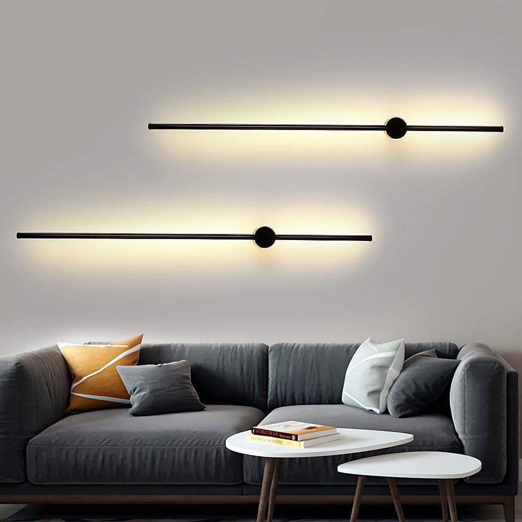 Black/Gold Nordic Ultra-thin Long LED Linear Wall Lights