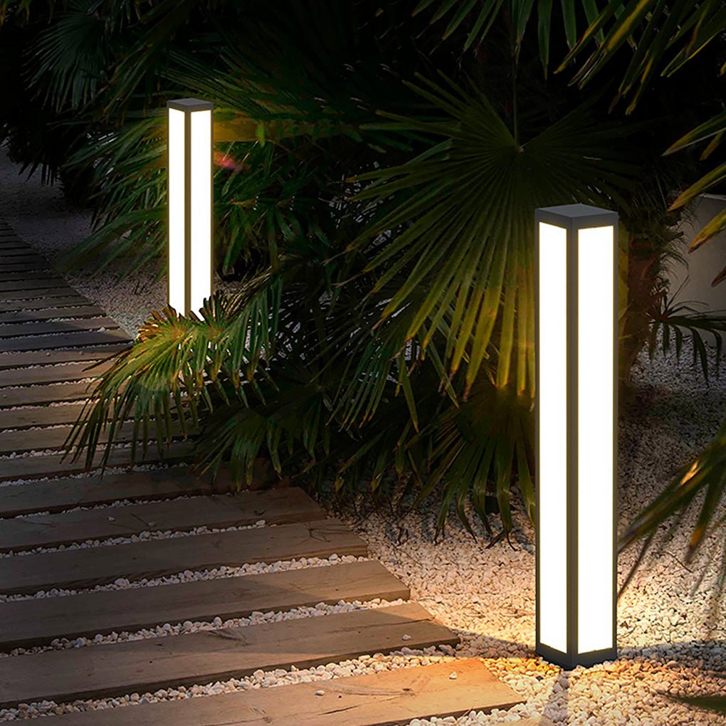 Outdoor Bollard Light Waterproof Garden Solar LED Landscape Lighting for Villa Courtyard
