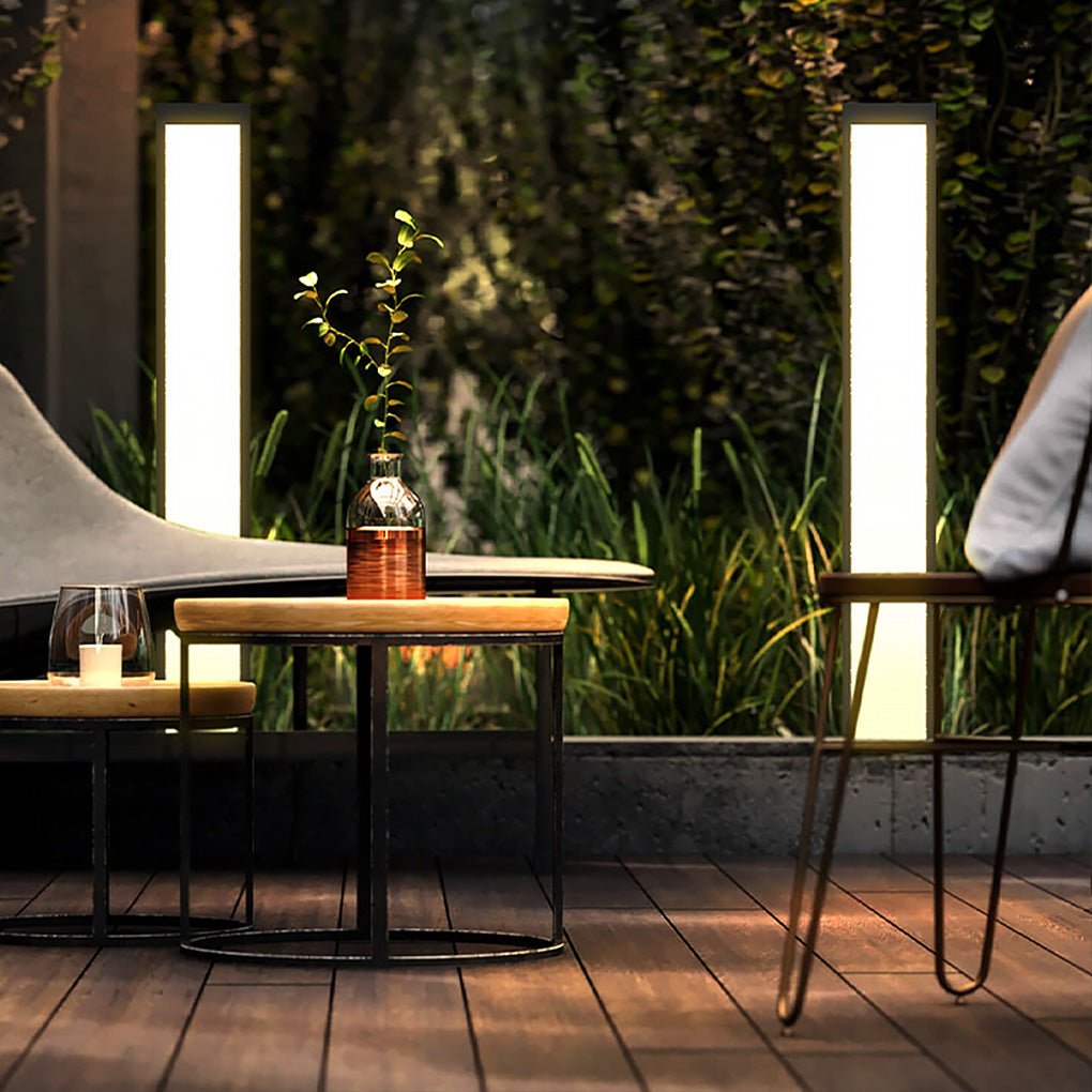 Outdoor Bollard Light Waterproof Garden Solar LED Landscape Lighting for Villa Courtyard