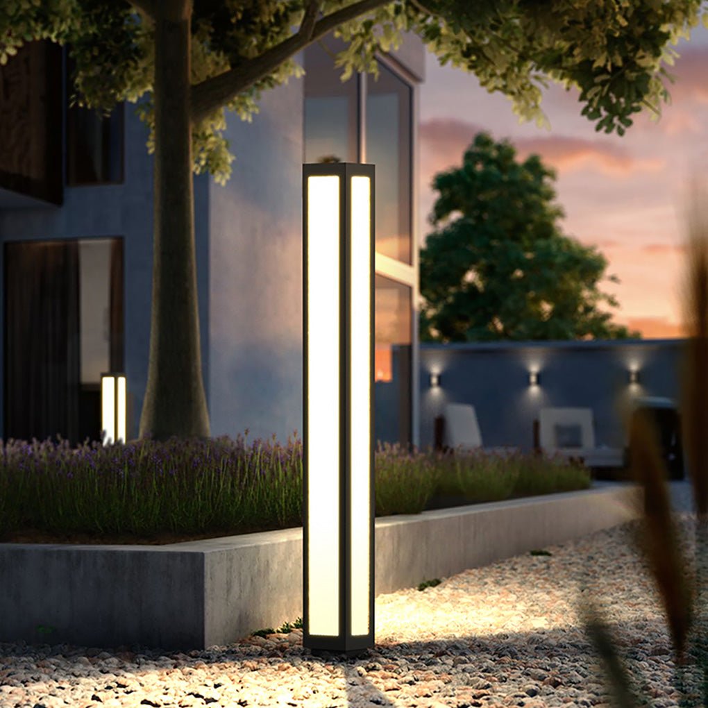 Outdoor Bollard Light Waterproof Garden Solar LED Landscape Lighting for Villa Courtyard
