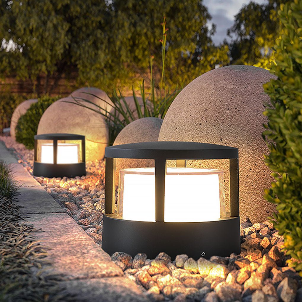 Versatile LED Multi-Mount Lantern Modern Outdoor Lighting for Walls, Walkways, and Posts