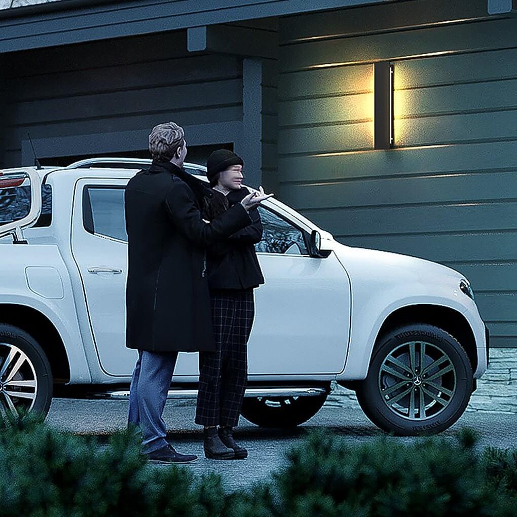 Outdoor Modern Waterproof LED Rectangular Wall Lights Wall