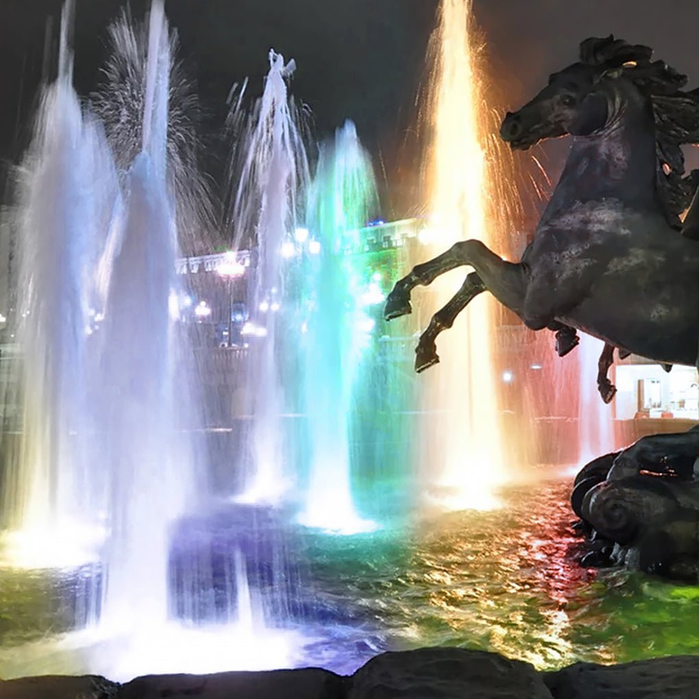 Vibrant LED Ring Pool Lights Waterproof and Colorful Fountain Illumination