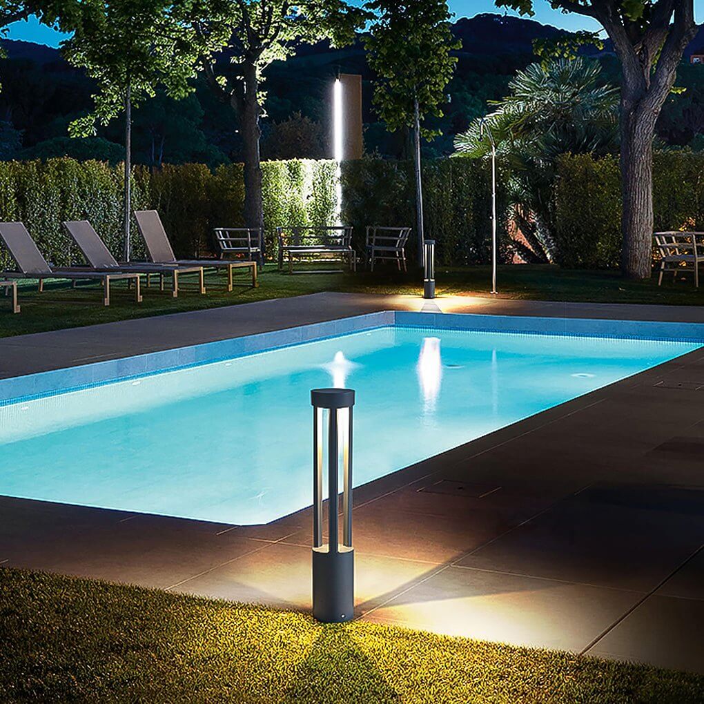 COB 30W LED Bollard Light Modern Open Fixture for Elegant Landscape Lighting