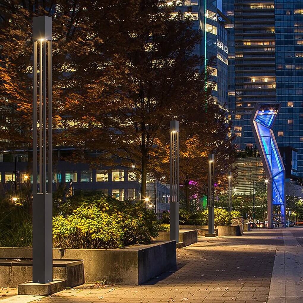 COB 30W LED Bollard Light Modern Open Fixture for Elegant Landscape Lighting