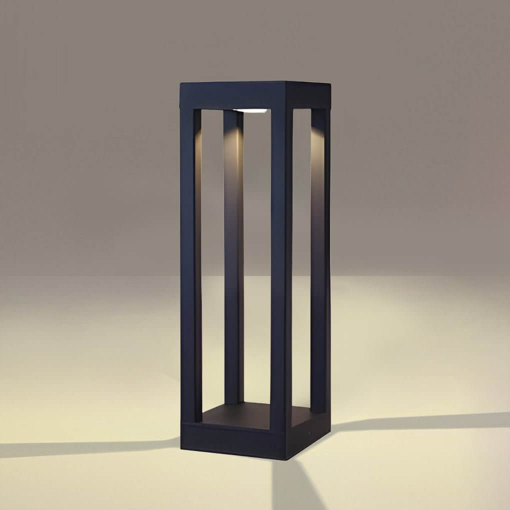 Black Aluminum Garden LED 7W 4-Beam Landscape Bollard Lights