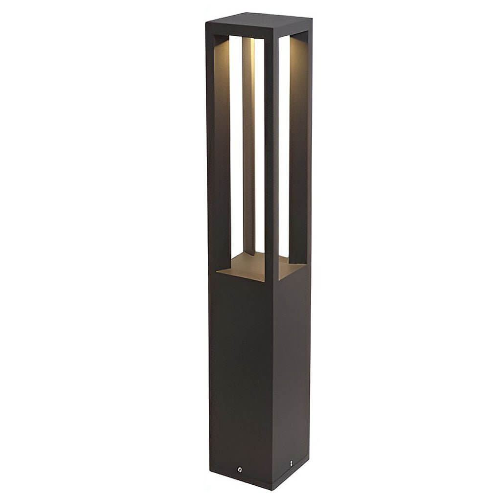 Black Aluminum Garden LED 7W 4-Beam Landscape Bollard Lights
